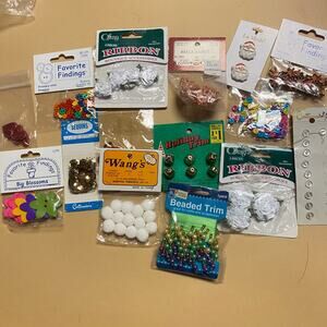 Miscellaneous Sewing Embellishments Bundle Buttons Trim Sequins